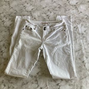 White skinny jeans size 35